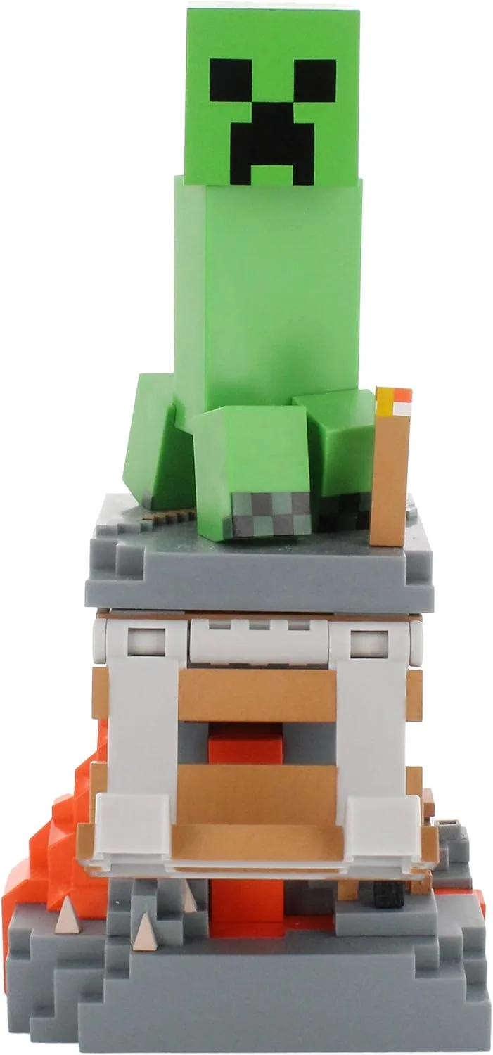 Cableguys ▫️ Minecraft Creeper Suporte para Comando e Telemóvel - Figuras, Suporte para telemóvel e comando, compatível com Xbox, PlayStation e a maioria dos comandos padrão, Acessórios de secretária para configuração de jogos
