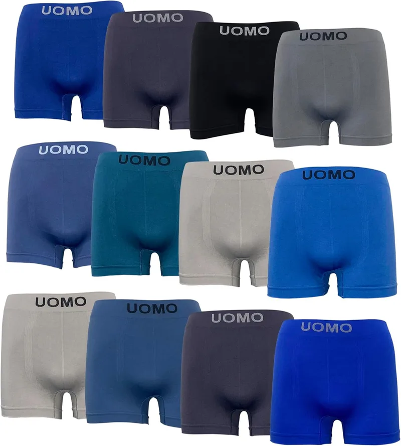 Genérico ▫️ s Men's Boxer Briefs, 3, 6 ou 12 Packs Men's Boxer Briefs Men's Seamless Lycra