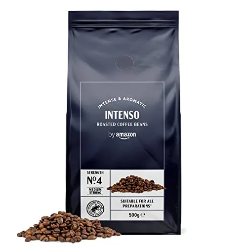 by Amazon ▫️ da Amazon - Café em grão natural Caffè Intenso, torra clara, com cafeína, 500 g, (embalagem de 4), certificado pela Rainforest Alliance 3
