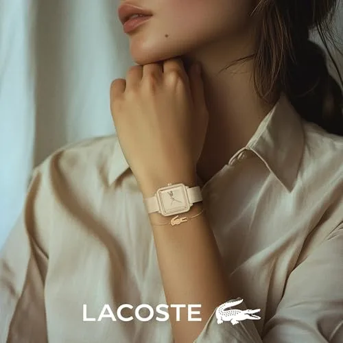 Lacoste ▫️ Relógio com movimento de quartzo e três ponteiros para mulher, da coleção 12.12 Flow, com bracelete em silicone 5