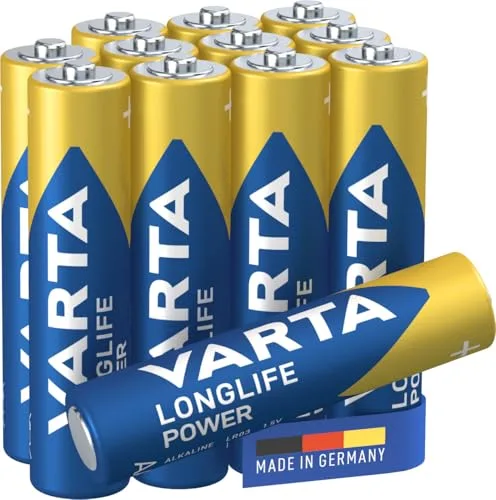 Varta ▫️ Pilhas AAA, embalagem de 12 (8+4), Longlife Power, alcalinas, 1,5 V 2