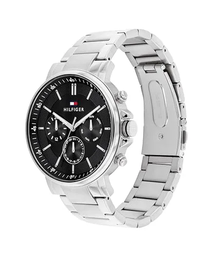 Tommy Hilfiger ▫️ Relógio analógico multifunções de quartzo para homem, com bracelete em aço inoxidável ou couro 2