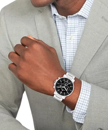 Tommy Hilfiger ▫️ Relógio analógico multifunções de quartzo para homem, com bracelete em aço inoxidável ou couro 4