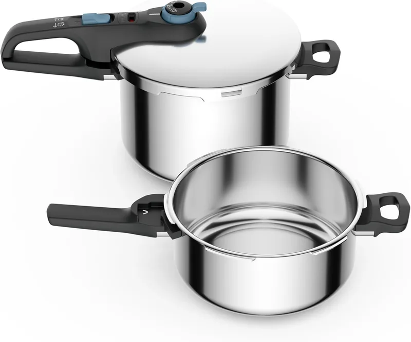 Tefal ▫️ Panela de pressão Secure Trendy 4L 6L cesto P2584301