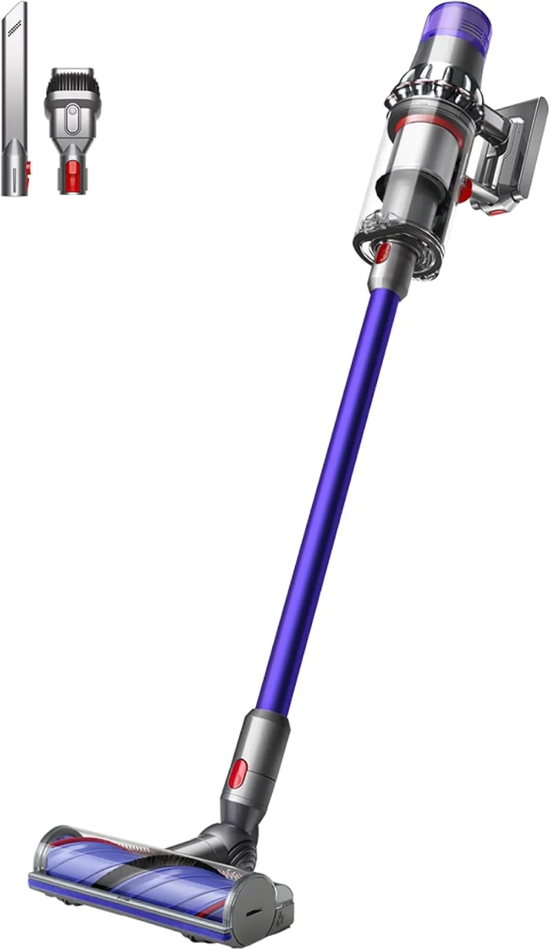 Dyson V11™ Advanced Cordless Vacuum Cleaner - 200 Airwatts, 60 min de tempo de funcionamento, tecnologia anti-emaranhamento, aspirador de mão e de chão (Níquel/Violeta)