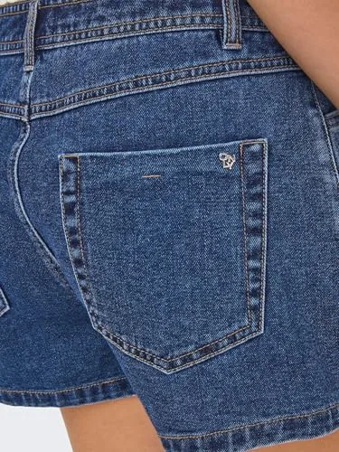 ONLY ▫️ Mulher Calções modernos Estilo minissaia Com botões Saia Calças de ganga Bolsos 7