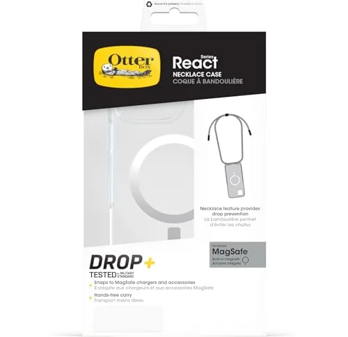 Otterbox ▫️ Capa React Necklace MagSafe para iPhone 16 Pro MAX, Transparente 5