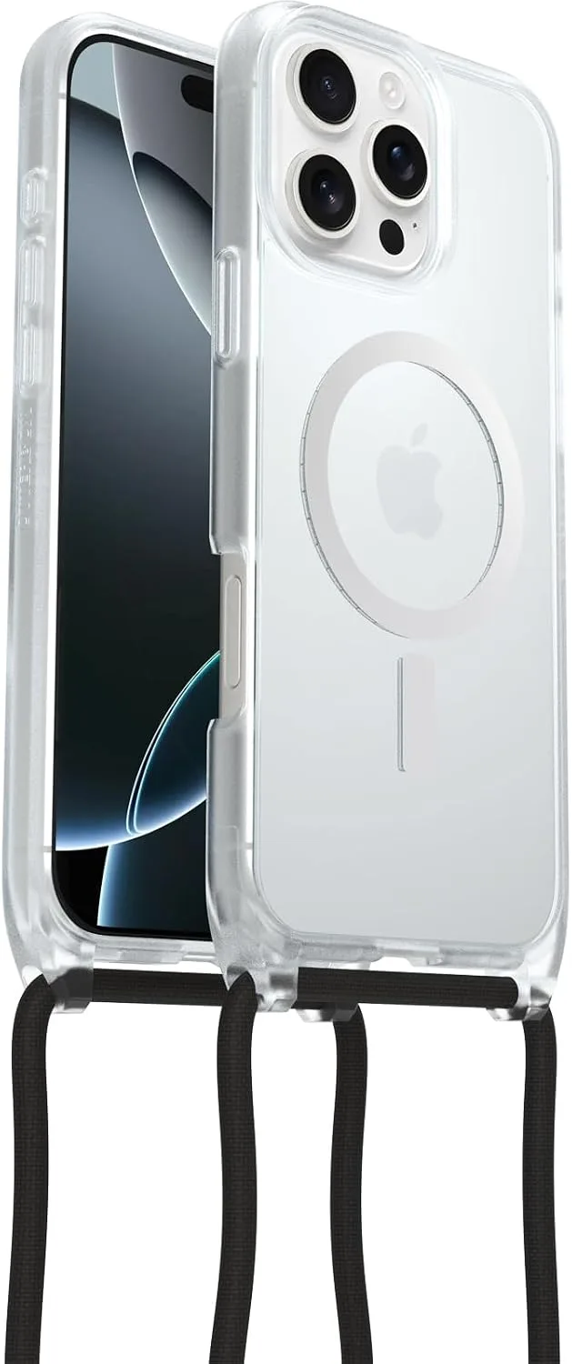 Otterbox ▫️ Capa React Necklace MagSafe para iPhone 16 Pro MAX, Transparente