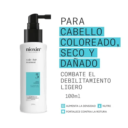 NIOXIN ▫️ Sistema 3 - Soro densificador sem enxaguamento para cabelo pintado e danificado com enfraquecimento ligeiro - Com biotina e niacinamida (100 ml) 2