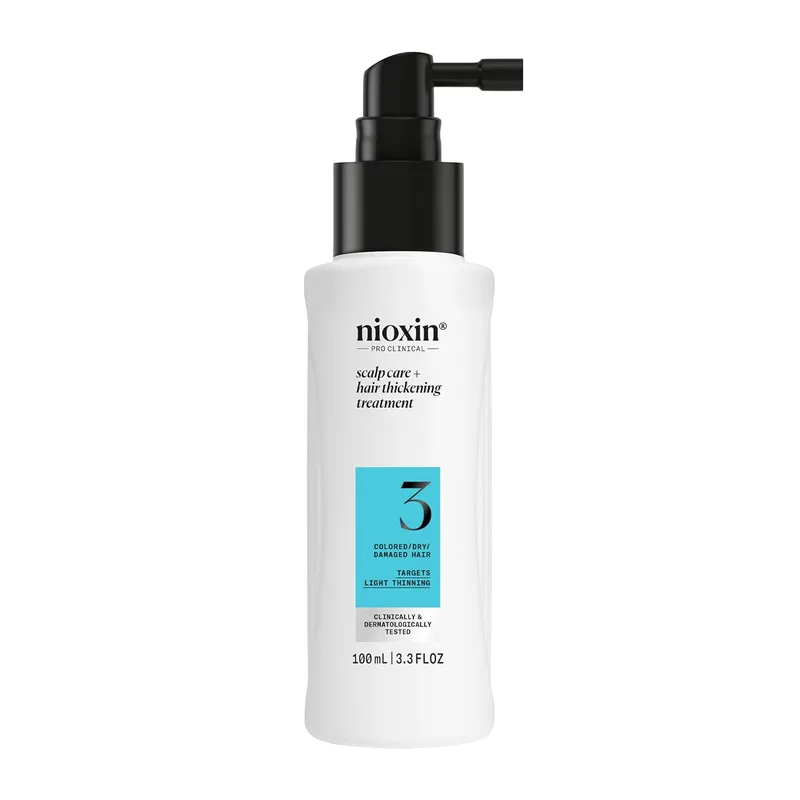 NIOXIN ▫️ Sistema 3 - Soro densificador sem enxaguamento para cabelo pintado e danificado com enfraquecimento ligeiro - Com biotina e niacinamida (100 ml)