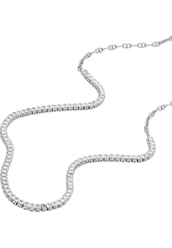 Fossil ▫️ Colar com corrente em aço inoxidável e fecho tipo lagosta para mulher 3