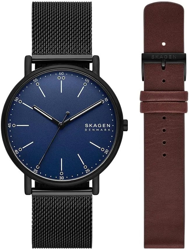 Relógio Skagen Signatur para homem, movimento de quartzo a três mãos com bracelete em aço inoxidável