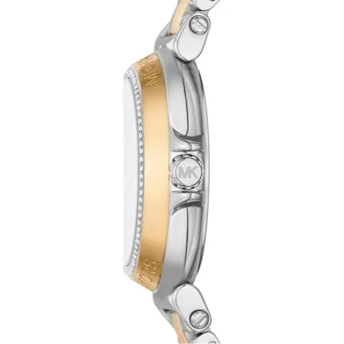 Michael Kors ▫️ Relógio Maren para mulher, movimento de quartzo com três ponteiros e bracelete em aço ou pele 3