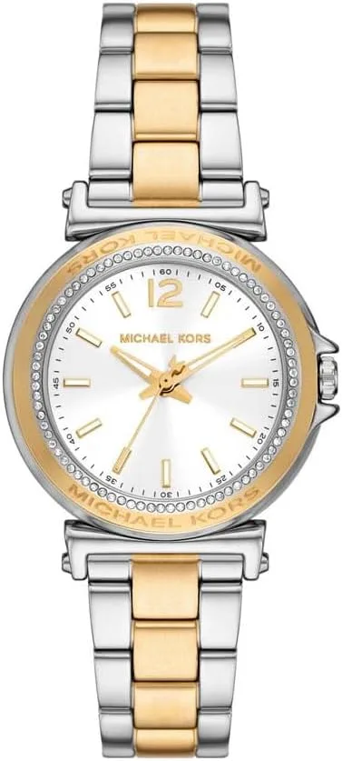 Michael Kors ▫️ Relógio Maren para mulher, movimento de quartzo com três ponteiros e bracelete em aço ou pele