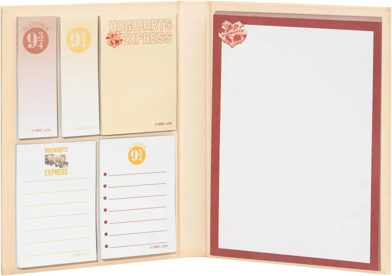 Grupo Erik ▫️ Notas autocolantes Harry Potter - 6 tamanhos diferentes de notas autocolantes - Notas autocolantes bonitas, artigos de papelaria e material escolar para o regresso às aulas, licença oficial