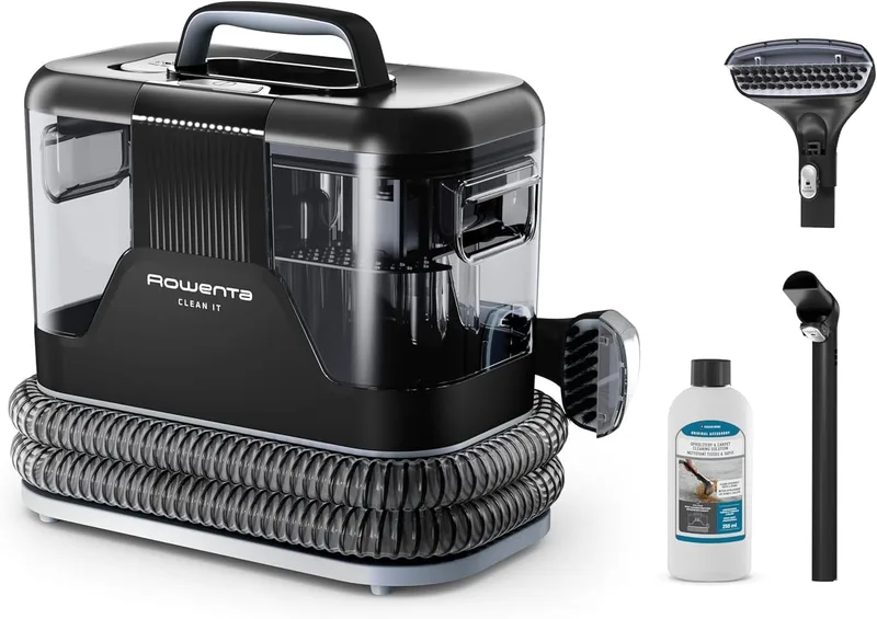 Rowenta ▫️ Clean It, Aspirador para estofos de 400 W, 3 velocidades, até 12,5 kPa | Limpeza rápida de derrames e manchas, sucção potente, portátil, rápido e fácil, ideal para sujidade causada por animais de estimação, IN5010
