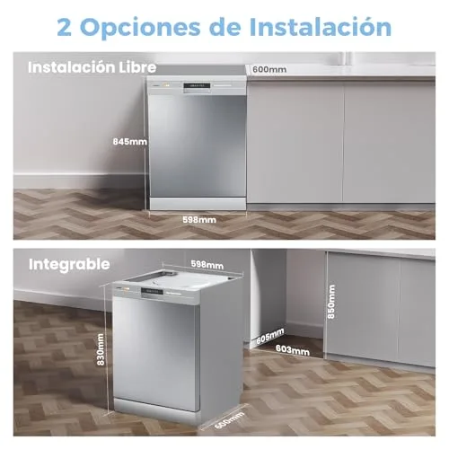 Comfee ▫️ ' CDWPF1201PS Máquina de lavar louça independente, 60 cm, 12 talheres, 47 dB 3