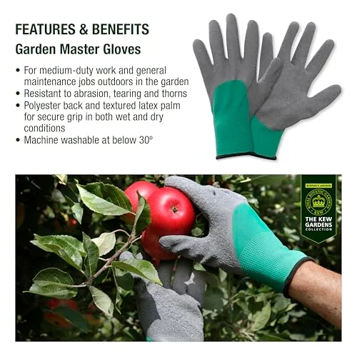Spear & Jackson ▫️ Coleção Kew Gardens Conjunto de três pares de luvas de jardinagem (3 pares - tamanho médio): para sementeira e remoção de ervas daninhas, Garden Master e estilo rigger 5