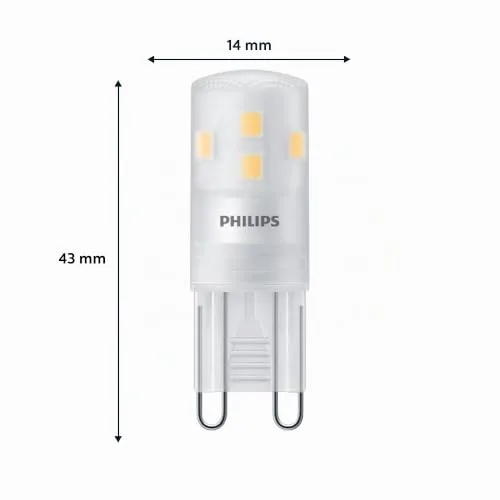 Philips ▫️ Lâmpada LED tipo cápsula G9 de 25 W, luz branca quente 2700 K, 220 lm, vida útil de 15 000 horas, embalagem de 3 unidades 3