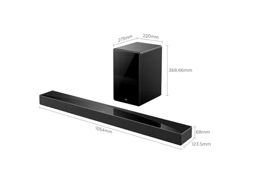 TCL ▫️ Q75H Barra de Som 5.1.2, 620 W, Subwoofer Sem Fios, Dolby Atmos, DTS Virtual:X, Ray Danz, HDMI eARC, AirPlay 2, Bluetooth 5.3, Tutti Choral 3