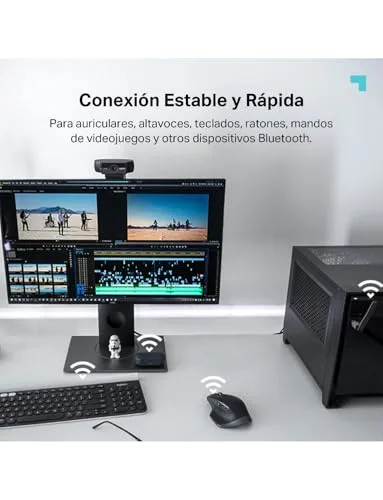 TP-Link ▫️ UB500 Plus - Adaptador Wi-Fi USB, Bluetooth 5.3, com antena, Nano 2