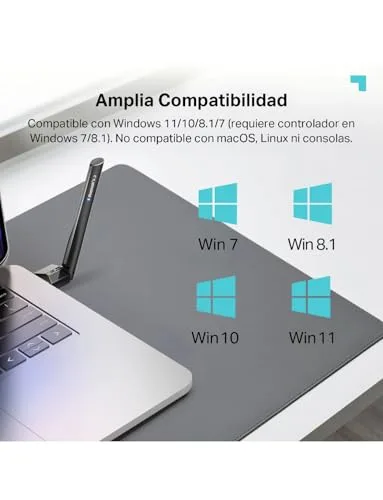 TP-Link ▫️ UB500 Plus - Adaptador Wi-Fi USB, Bluetooth 5.3, com antena, Nano 5