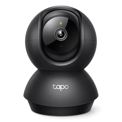 Tapo ▫️ C201 - Câmara de vigilância Wi-Fi para interior, 1080p, 360°, visão noturna, preta 2