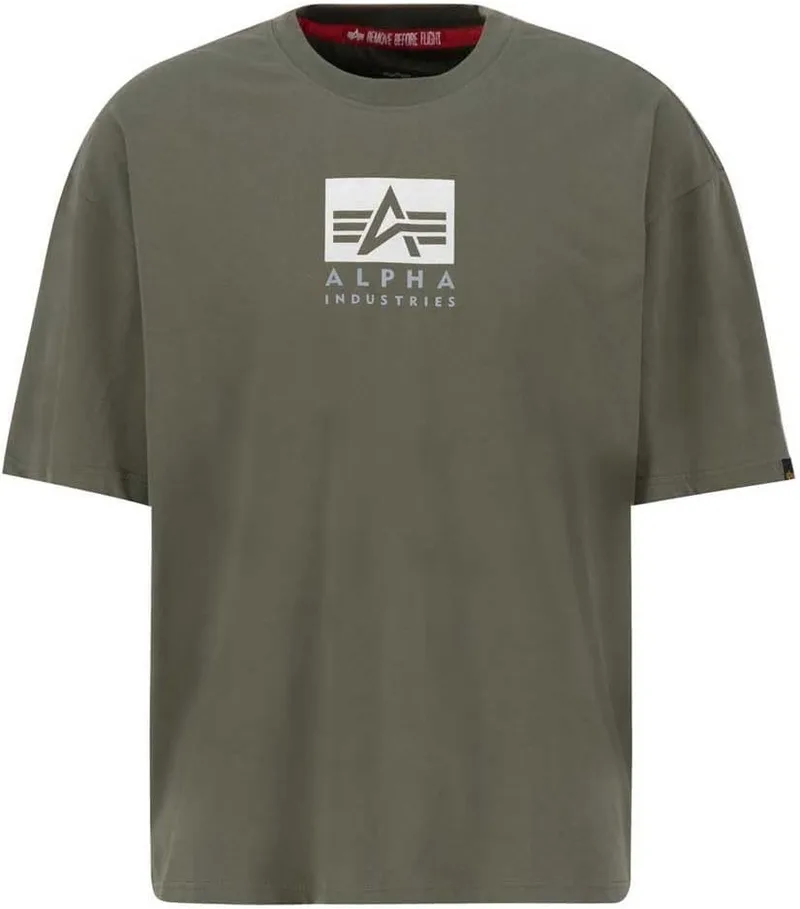 ALPHA INDUSTRIES ▫️ Camiseta Satin Logo T para homem