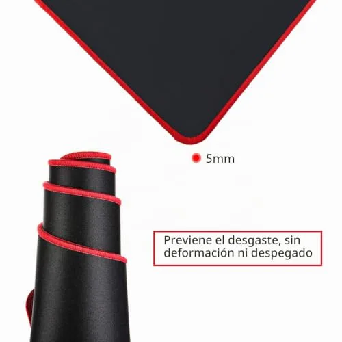 cimetech ▫️ Tapete de rato espesso para rato sem fios, base em borracha antiderrapante, tapete grande e impermeável para rato de computador com bordas cosidas, para jogos, portáteis e computadores de secretária 31,5×11,8 2