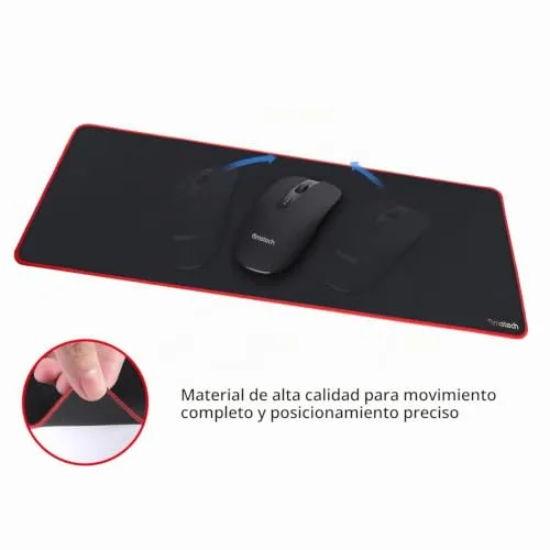 cimetech ▫️ Tapete de rato espesso para rato sem fios, base em borracha antiderrapante, tapete grande e impermeável para rato de computador com bordas cosidas, para jogos, portáteis e computadores de secretária 31,5×11,8 5