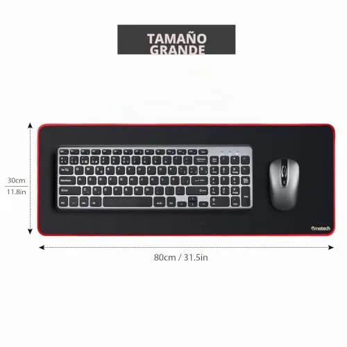 cimetech ▫️ Tapete de rato espesso para rato sem fios, base em borracha antiderrapante, tapete grande e impermeável para rato de computador com bordas cosidas, para jogos, portáteis e computadores de secretária 31,5×11,8 6