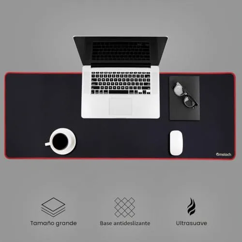 cimetech ▫️ Tapete de rato espesso para rato sem fios, base em borracha antiderrapante, tapete grande e impermeável para rato de computador com bordas cosidas, para jogos, portáteis e computadores de secretária 31,5×11,8 7