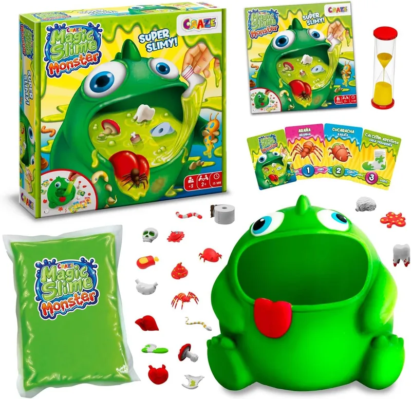CRAZE ▫️ Magic Slime Monster – Jogo de mesa com slime, a partir dos 3 anos, 2 ou mais jogadores