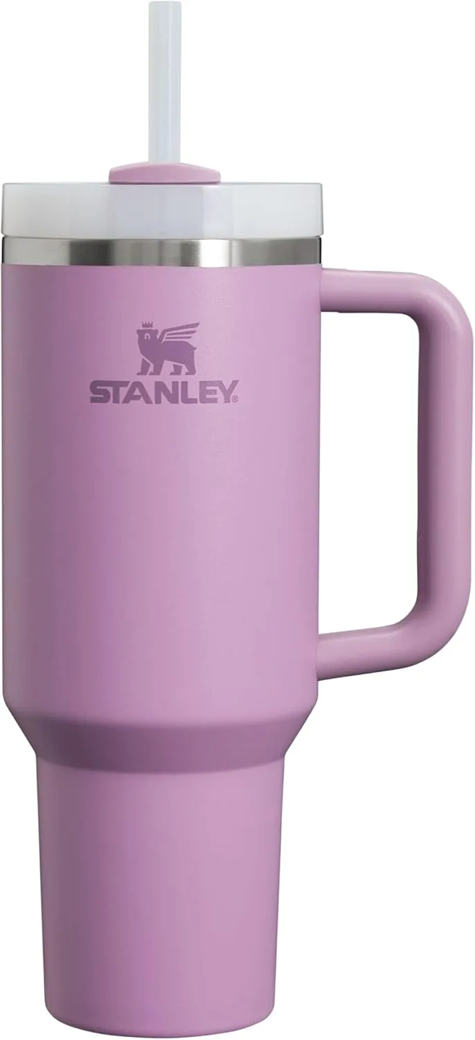 STANLEY Quencher H2.0 FlowState Tumbler 1.2L - A garrafa térmica mantém-se fria durante 11 horas - 48 horas de gelo - Garrafa de água em aço inoxidável - Caneca térmica - Copo térmico sem BPA - Lilás