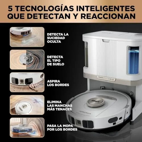 Shark ▫️ PowerDetect, Aspirador e Esfregona Robóticos 2 em 1, Branco, AV2800ZEEUWH 6