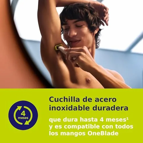 PHILIPS ▫️ OneBlade Intimate, Cuidados Íntimos, Apara e faz a barba com proteção extra para a pele, depilação precisa e confortável — sem raspar completamente à zero, Modelo QP1924/30 6