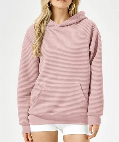 GRMLRPT ▫️ Camisolas com capuz para mulher, camisola de manga comprida, desporto ao ar livre, estilo desportivo, camisola da moda 2025, roupa com bolsos (multicolorida, S-XXL) 2