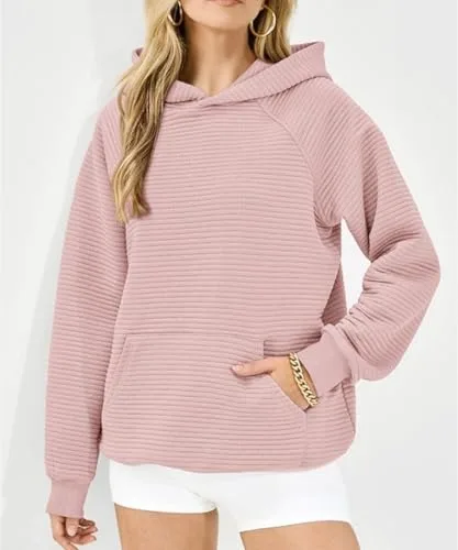 GRMLRPT ▫️ Camisolas com capuz para mulher, camisola de manga comprida, desporto ao ar livre, estilo desportivo, camisola da moda 2025, roupa com bolsos (multicolorida, S-XXL) 3