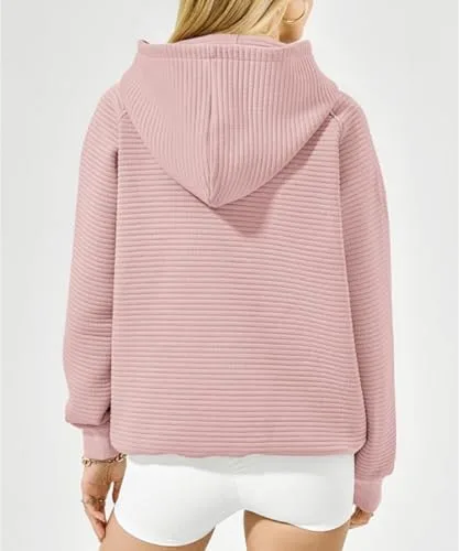 GRMLRPT ▫️ Camisolas com capuz para mulher, camisola de manga comprida, desporto ao ar livre, estilo desportivo, camisola da moda 2025, roupa com bolsos (multicolorida, S-XXL) 4