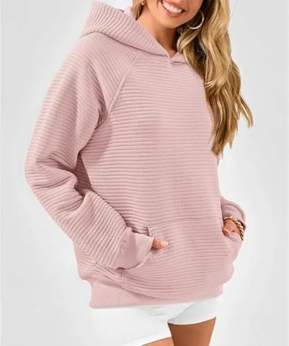 GRMLRPT ▫️ Camisolas com capuz para mulher, camisola de manga comprida, desporto ao ar livre, estilo desportivo, camisola da moda 2025, roupa com bolsos (multicolorida, S-XXL) 5