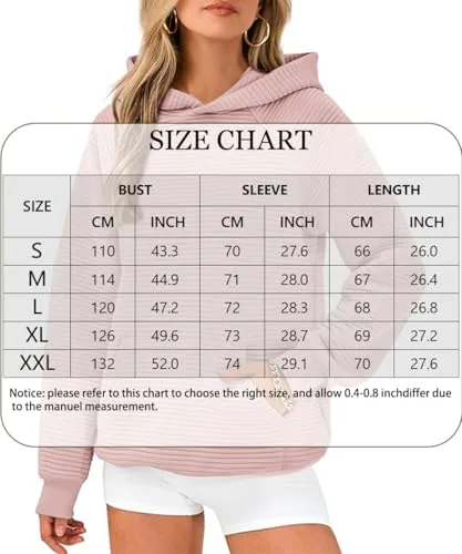GRMLRPT ▫️ Camisolas com capuz para mulher, camisola de manga comprida, desporto ao ar livre, estilo desportivo, camisola da moda 2025, roupa com bolsos (multicolorida, S-XXL) 6