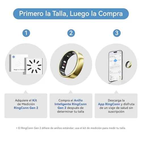 RingConn ▫️ Anel Inteligente Gen 2 - Dourado - Tamanho 10 2