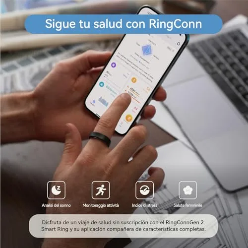 RingConn ▫️ Anel Inteligente Gen 2 - Dourado - Tamanho 10 4