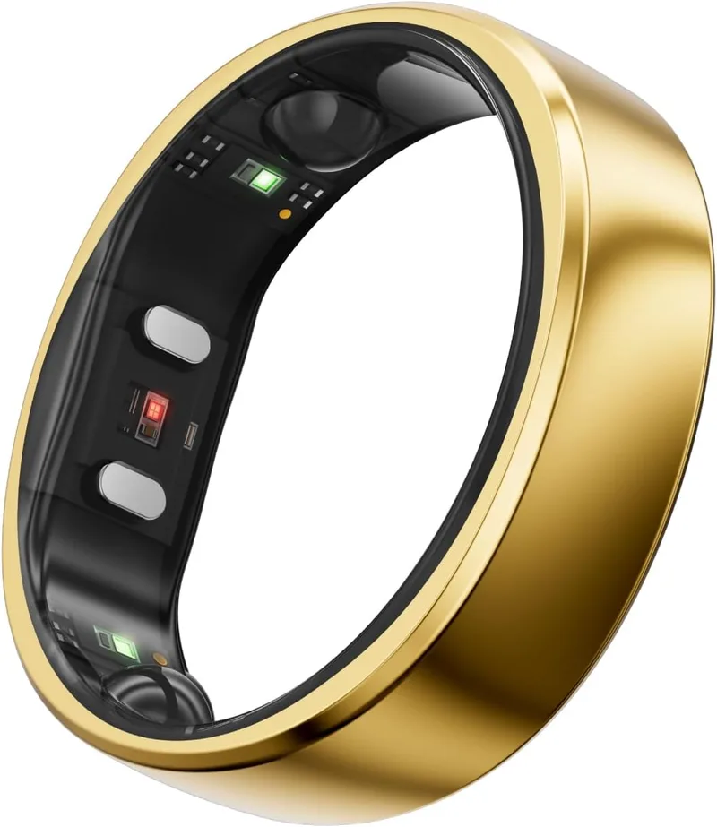 RingConn ▫️ Anel Inteligente Gen 2 - Dourado - Tamanho 10