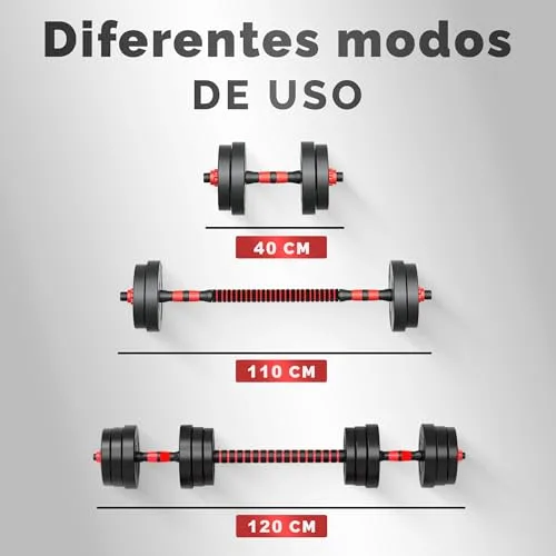 JUPPLIES ▫️ Conjunto de halteres ajustáveis 2 em 1 | 10 kg, 20 kg, 35 kg 6