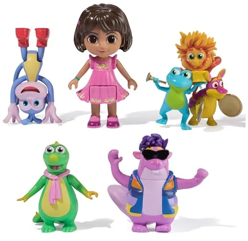 DORA ▫️ A EXPLORADORA - Conjunto «Amigos Fantásticos », 7 bonecos: Botas, Tico, Isa e o Trio Festa - 6073738 - Brinquedos para meninas a partir dos 3 anos - Presente para meninas a partir dos 3 anos - Jogos infantis 2