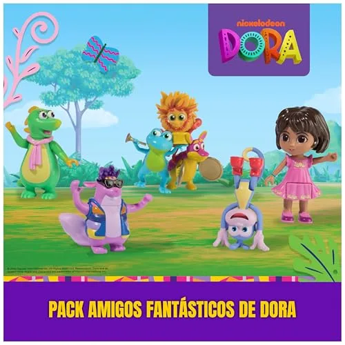 DORA ▫️ A EXPLORADORA - Conjunto «Amigos Fantásticos », 7 bonecos: Botas, Tico, Isa e o Trio Festa - 6073738 - Brinquedos para meninas a partir dos 3 anos - Presente para meninas a partir dos 3 anos - Jogos infantis 3