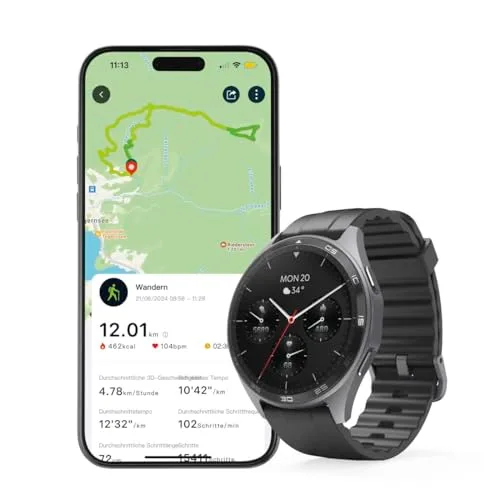 Hama ▫️ Relógio inteligente de 1,43" (Smartwatch resistente à água IP68, GPS, análise do sono, frequência cardíaca, monitorização de até 100 atividades, ecrã tátil) Azul 7