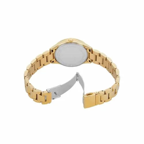 Michael Kors ▫️ Relógio Lauryn para mulher, movimento de quartzo de três ponteiros com bracelete em aço inoxidável ou pele 5