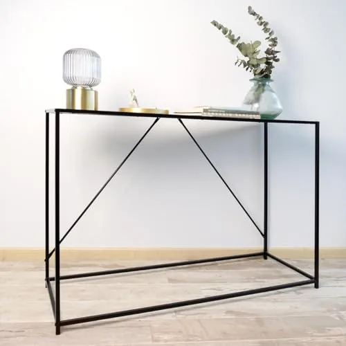 VINTHERA ▫️ Console multifuncional com 1 prateleira Moa em ferro, 120 x 40 x 85 cm 4